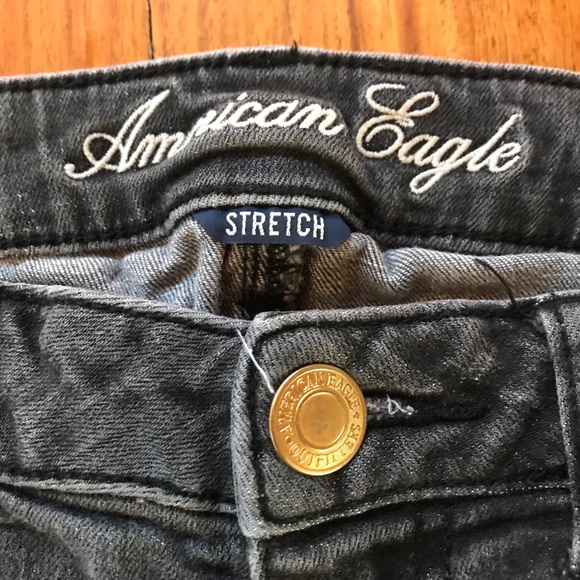 American Eagle Stretch Jegging Size 4 Black Wash - Picture 4 of 5